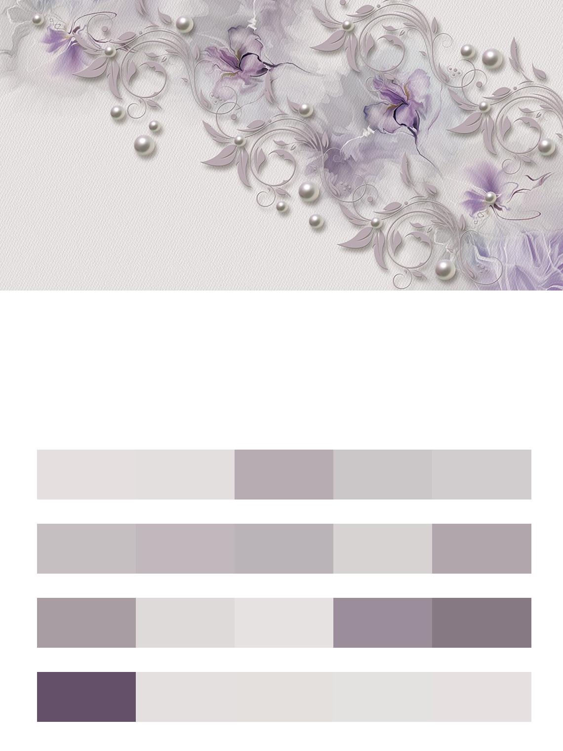 3д Цветы фиолетовые нежные цвета