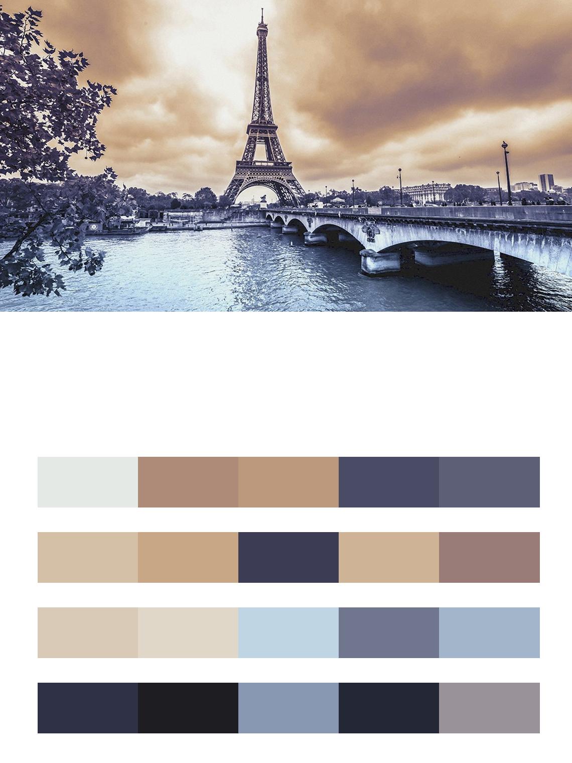 Пасмурный Париж цвета